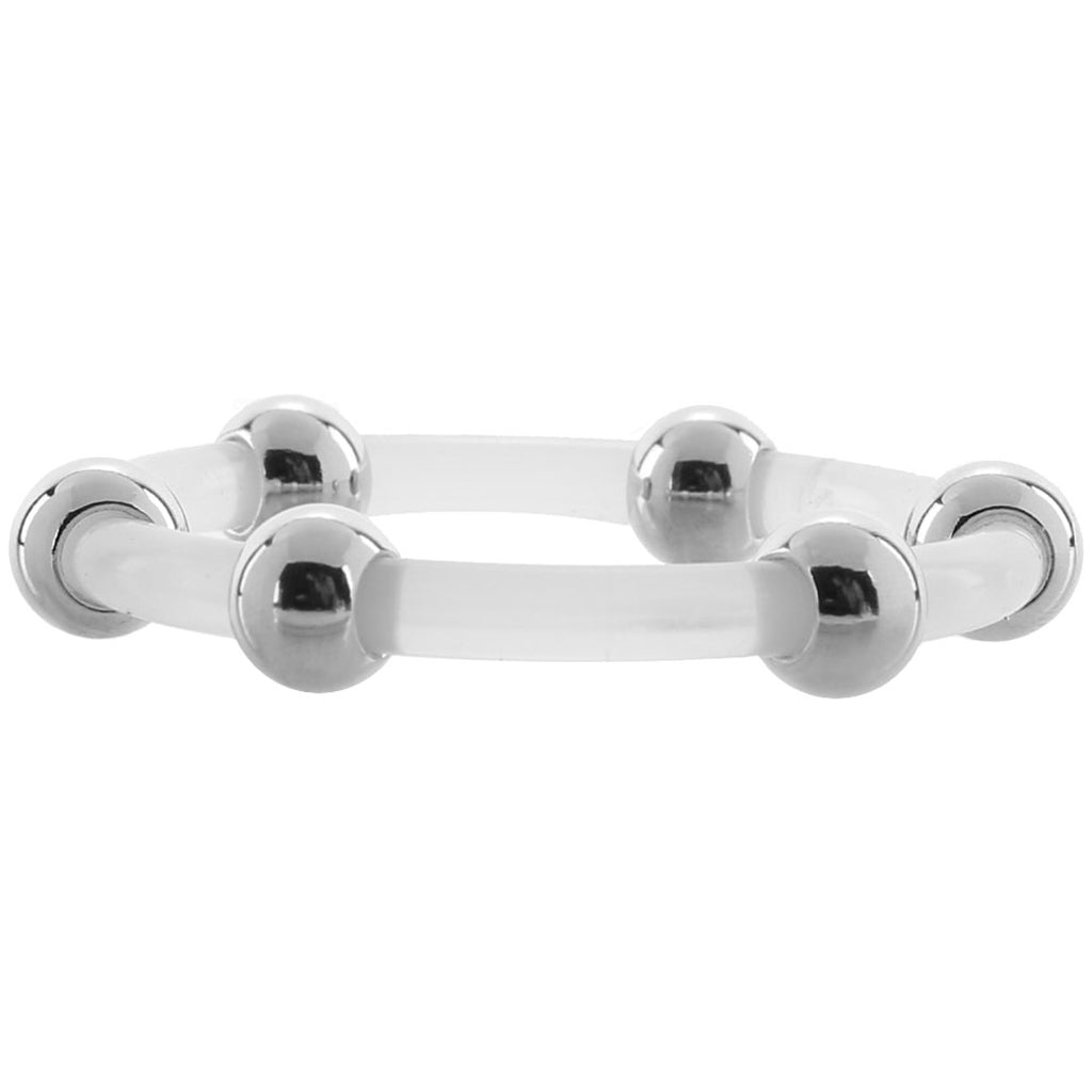 XL Steel Beaded Silicone Rings Cock Rings
