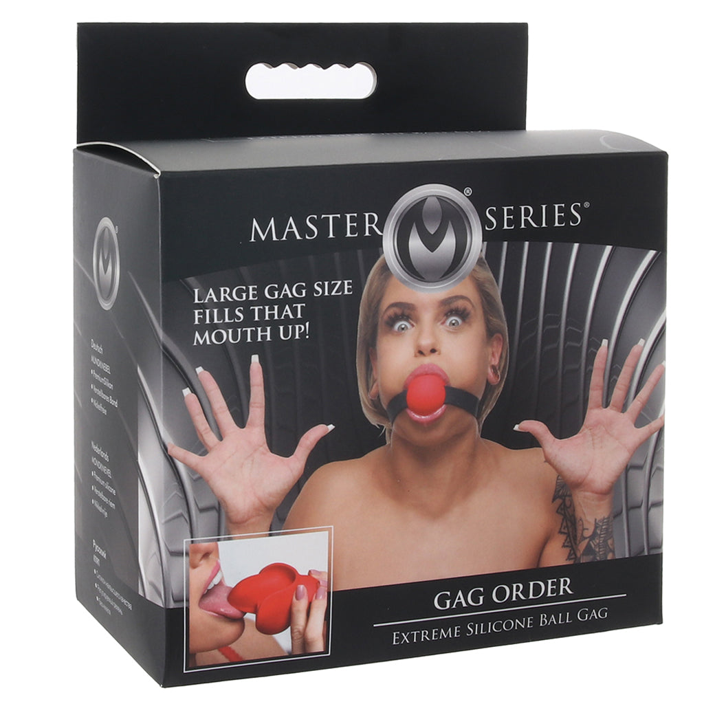 Master Series Gag Order Extreme Ball Gag Bondage and Fetish > Ball Gags & Mouth Restraints