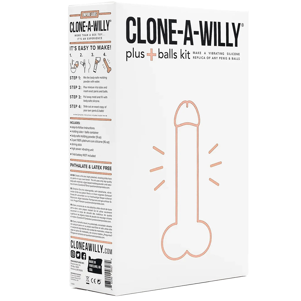 Clone-A-Willy & Balls Vibe Kit in Light Skin Tone Dildo Sex Toys > Realistic Dildos
