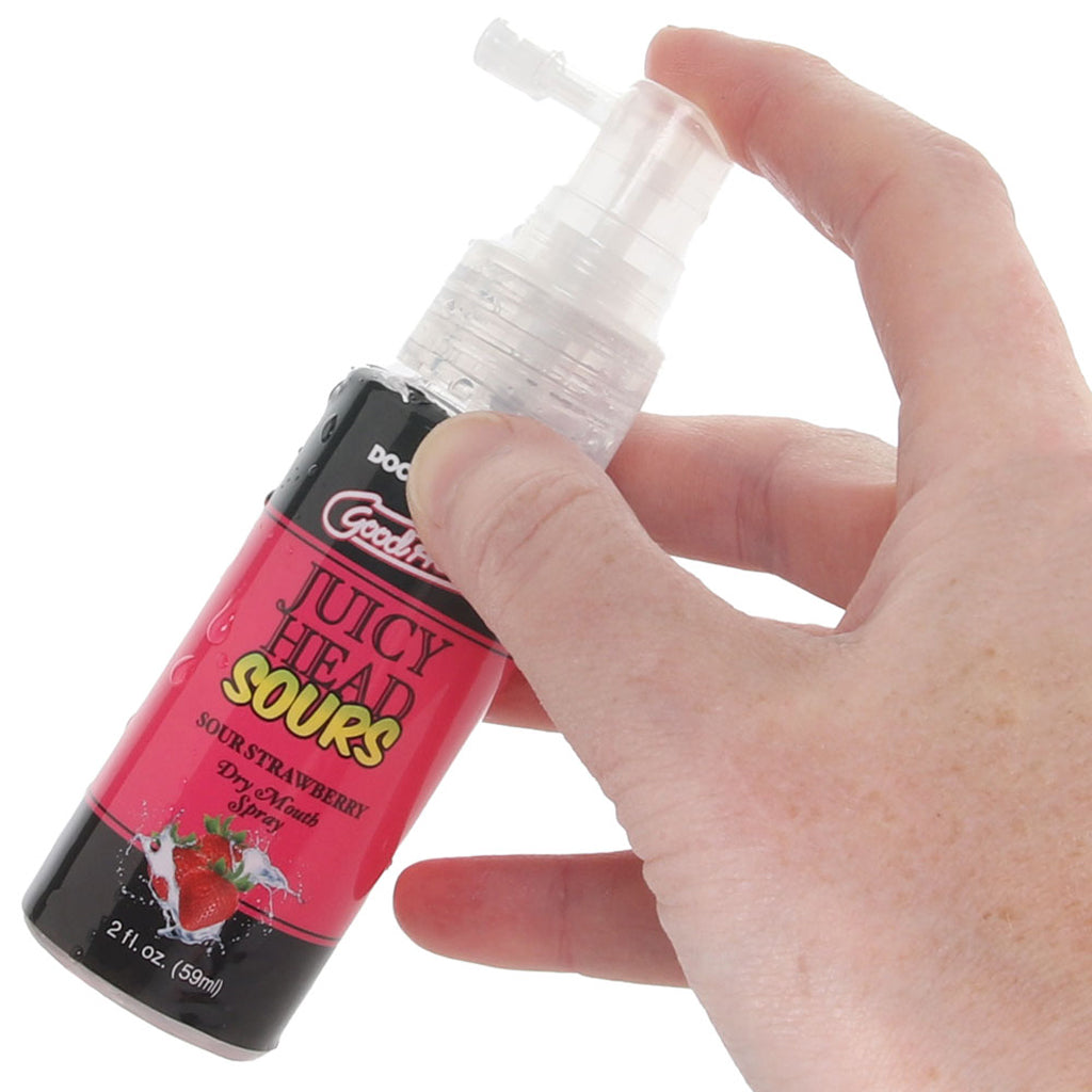 GoodHead Juicy Head Mouth Spray 2oz/59ml in Sour Strawberry Lubes and Lotions > Flavored Sex Lubes