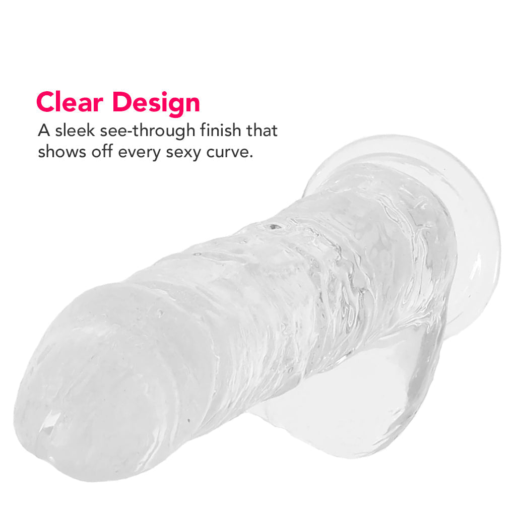 Naturally Yours 6 Inch Crystalline Dildo in Clear Dildo Sex Toys > Realistic Dildos