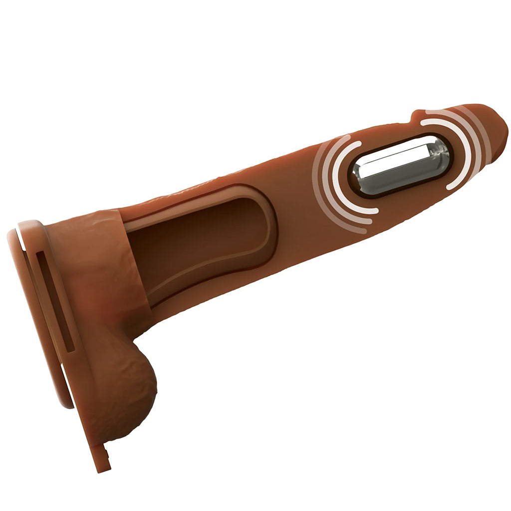 Fantasy X-tensions 7 Inch Hollow Strap-On Vibe in Brown Male Enhancement > Extenders and Sleeves