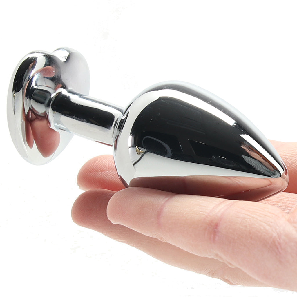 Ouch! Pink Heart Gem Plug in Medium Anal Sex Toys > Butt Plugs