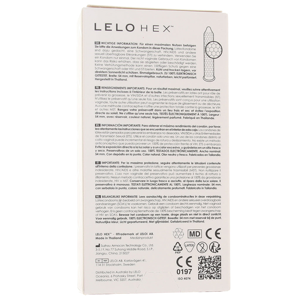 Lelo Hex Original Condoms 12-Pack Condoms