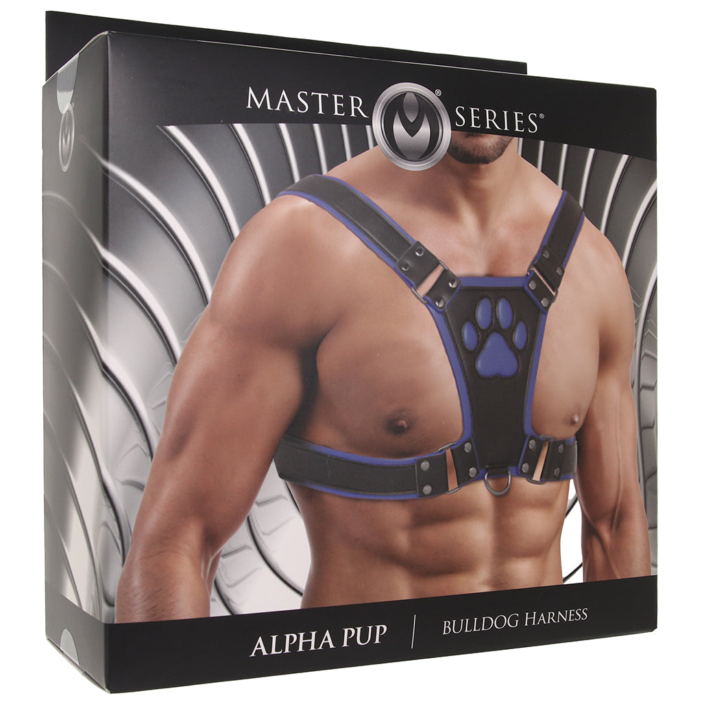Master Series Alpha Pup Bulldog Harness in Blue Bondage and Fetish > Men's Bondage Wear