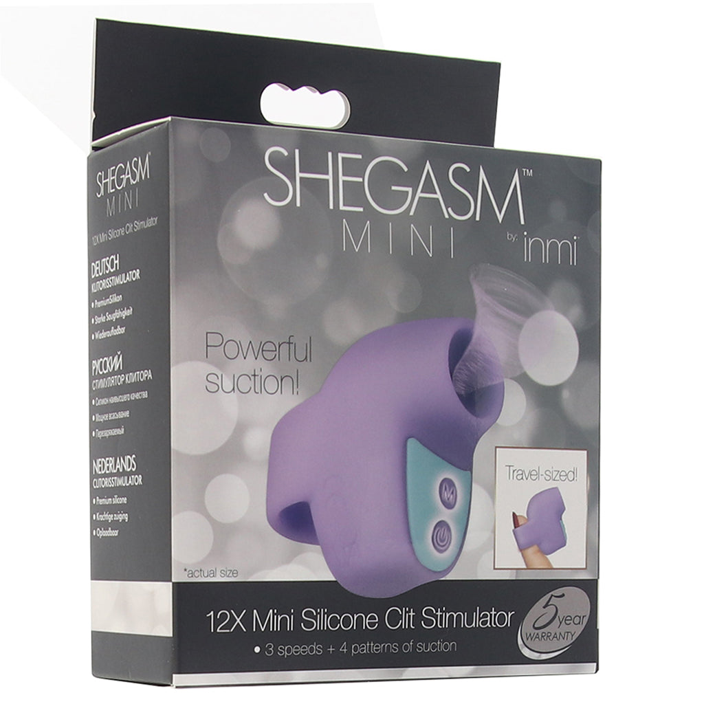 Shegasm Mini Silicone Clitoral Suction Vibe in Purple Vibrators > Clitoral Stimulators