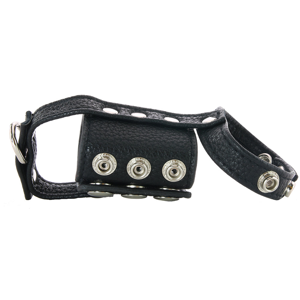 Blue Line Cock Ring with 2 Inch Ball Stretcher & Weight Rin Bondage and Fetish > Cock and Ball Devices