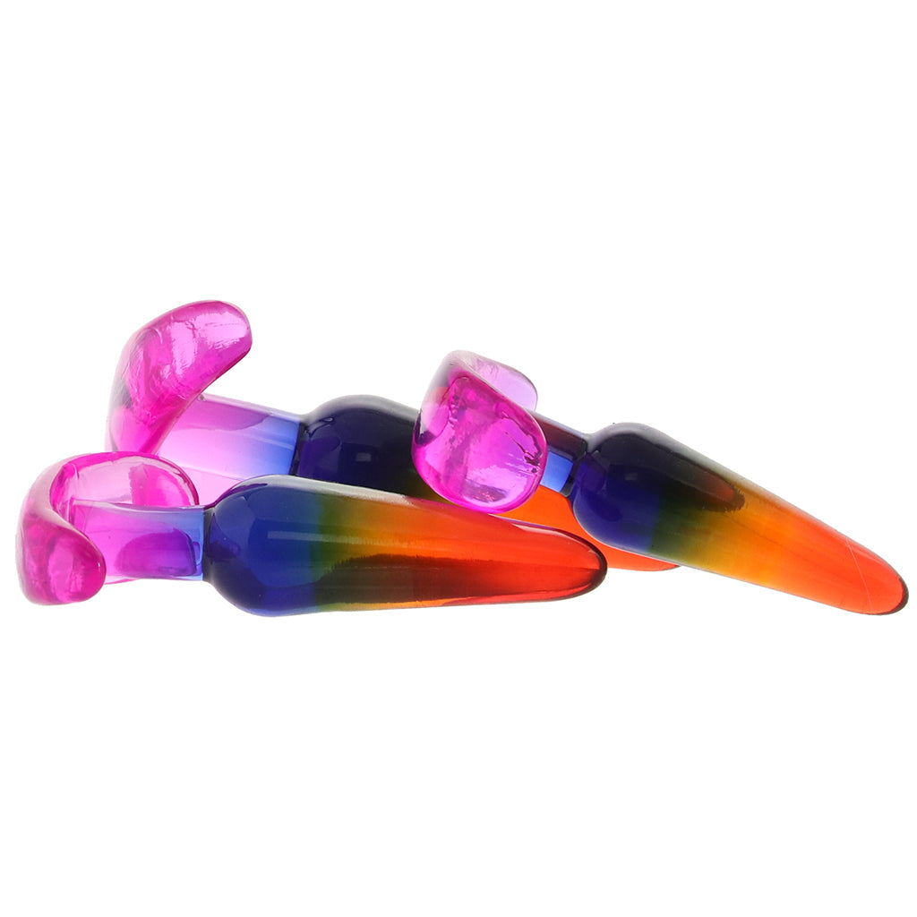 Crystal Jellies Anal Trainer Set in Rainbow Anal Sex Toys > Butt Plugs