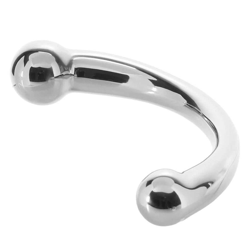 PinkCherry 8 Inch Stainless Steel Curved G-Spot Dildo Dildo Sex Toys > G-Spot Dildos