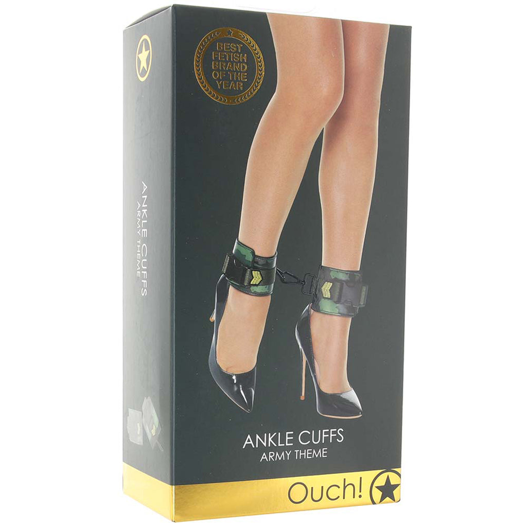 Ouch! Army Themed Ankle Cuffs Bondage and Fetish > Wrist and Ankle Cuffs