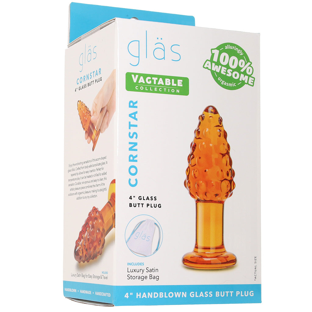 gläs Cornstar 4 Inch Glass Butt Plug Anal Sex Toys > Butt Plugs