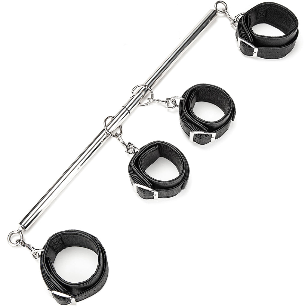 Lux Fetish 4 Cuff Expandable Spreader Bar Set Bondage and Fetish > Restraints