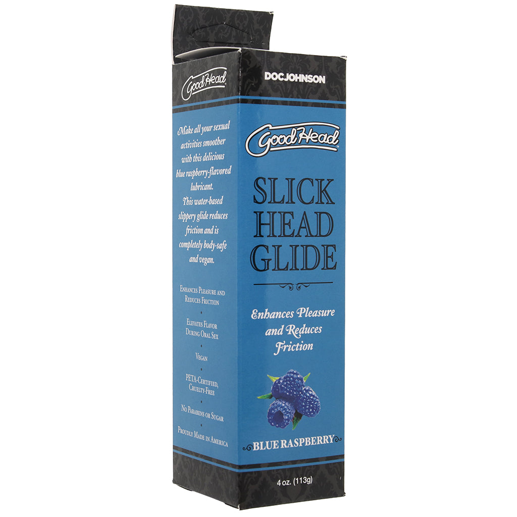 GoodHead Slick Head Glide 4oz/113g in Blue Raspberry Lubes and Lotions > Flavored Sex Lubes