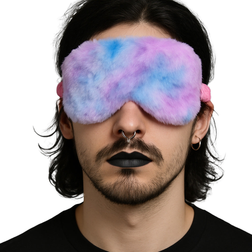 Ouch! Fluffy Blindfold in Multi-Colour Bondage and Fetish > Pleasure Masks and Dress Up Play