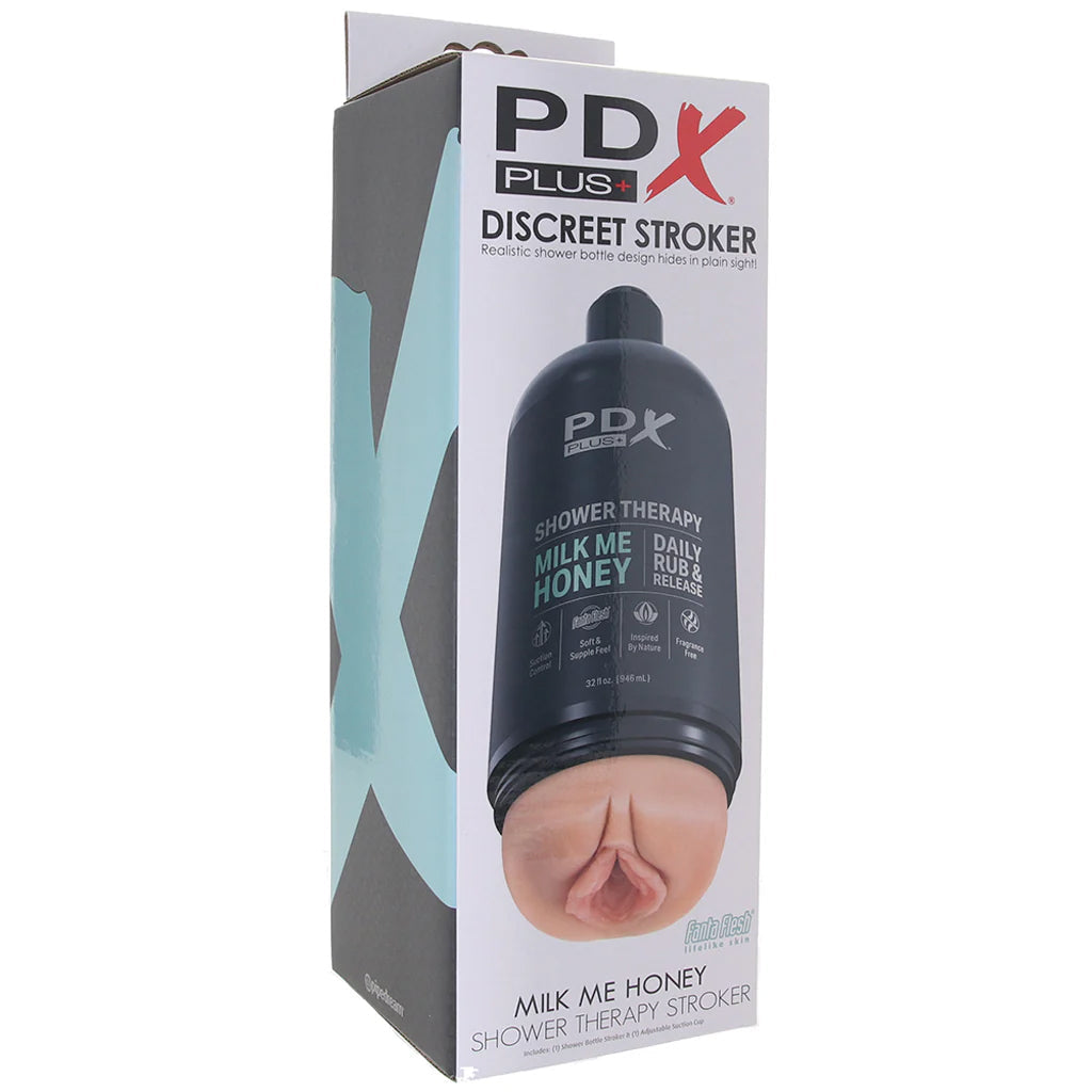 PDX Shower Therapy Milk Me Honey Stroker in Light Male Masturbators > Self-Contained Strokers