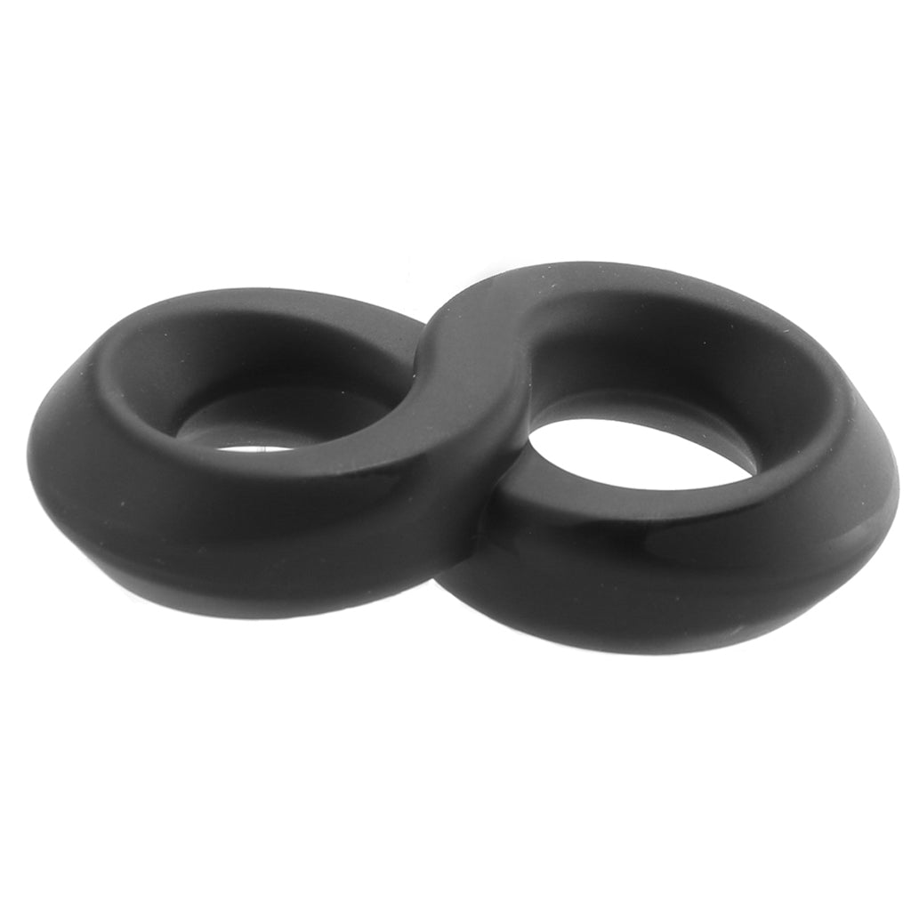 Ultra-Soft Crazy 8 Cock Ring in Black Cock Rings