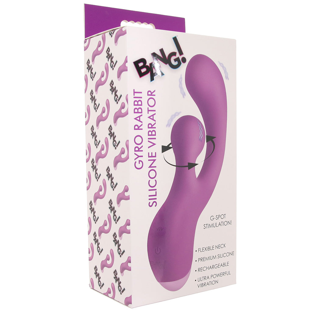 Bang! Gyro Silicone Rabbit Vibe in Purple Vibrators > Rabbit Vibrators