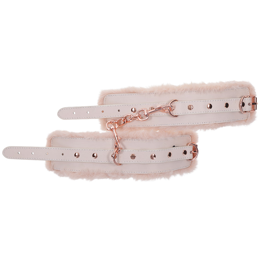 S&M Peaches 'n CreaMe Fur Handcuffs Bondage and Fetish > Wrist and Ankle Cuffs