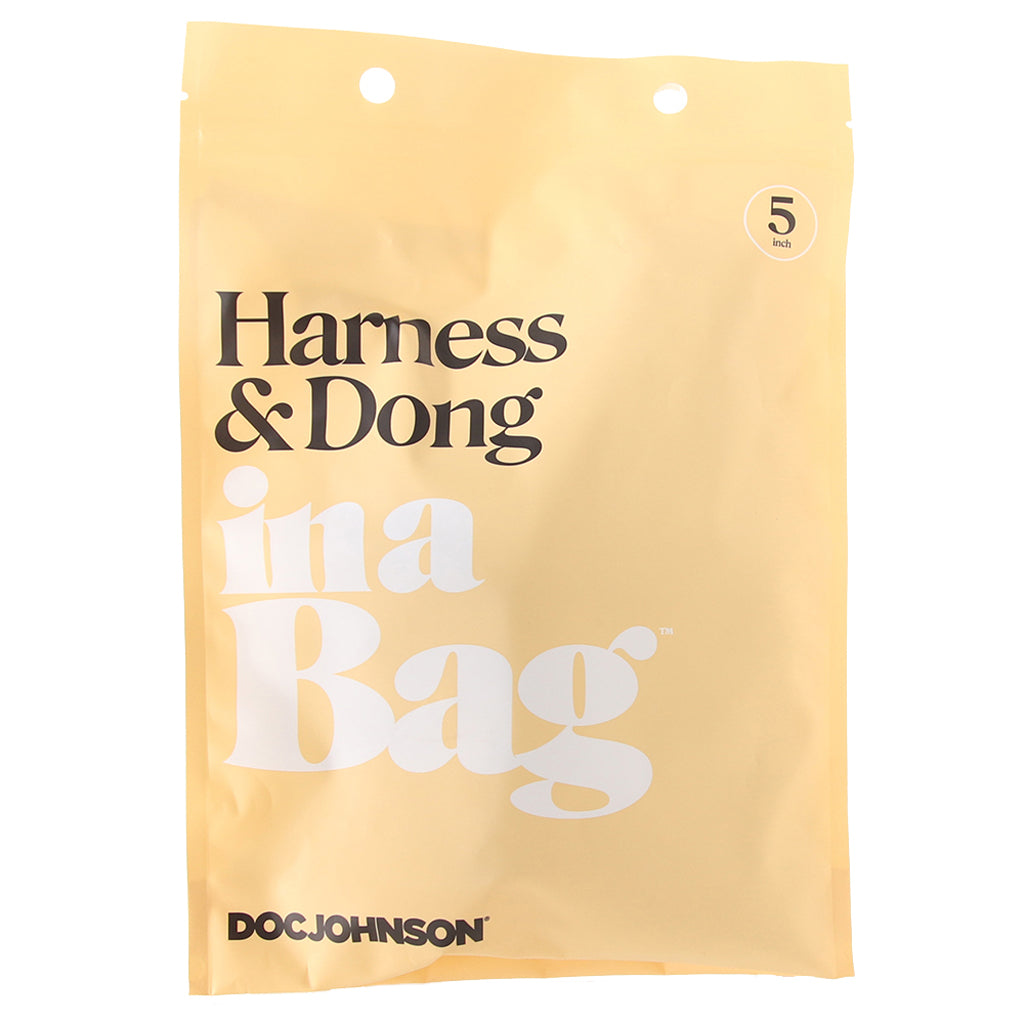 Harness & 5 Inch Dildo In A Bag Dildo Sex Toys > Strap-On and Harnesses