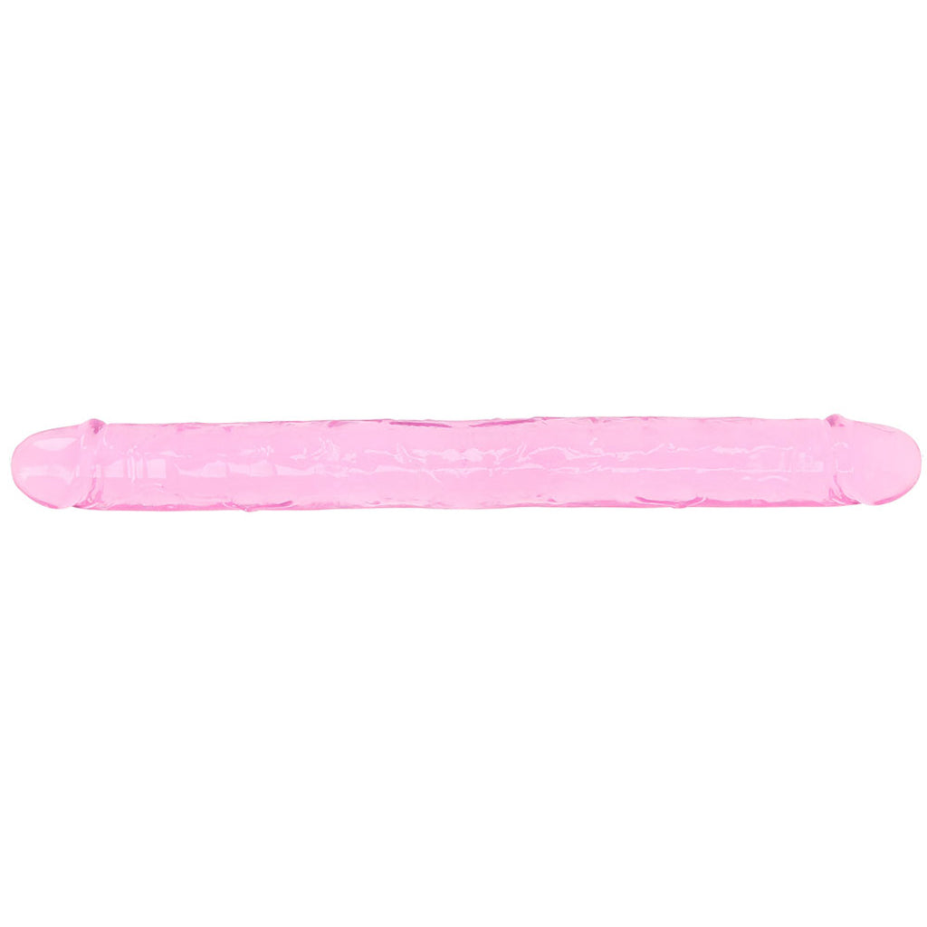 RealRock Crystal Clear Jelly 18 Inch Double Dildo in Pink Dildo Sex Toys > Double Ended Dildos