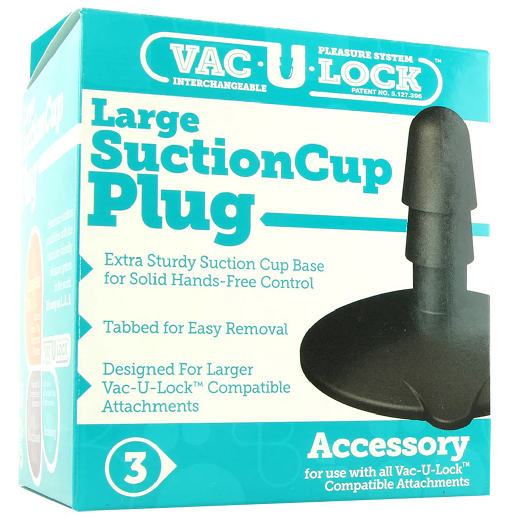 Large Vac-U-Lock Suction Cup Plug in Black Dildo Sex Toys > Dildo Accessories
