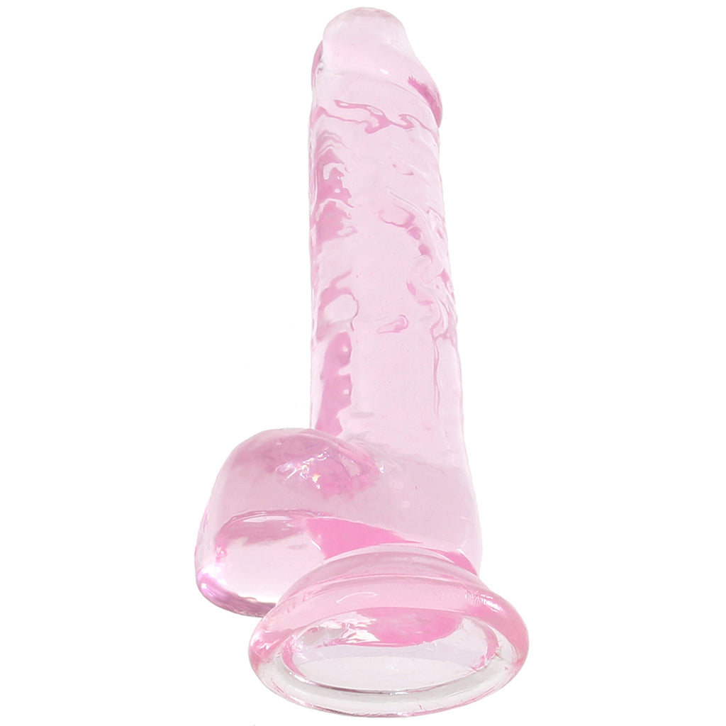 Naturally Yours 7 Inch Crystalline Dildo in Rose Dildo Sex Toys > Realistic Dildos