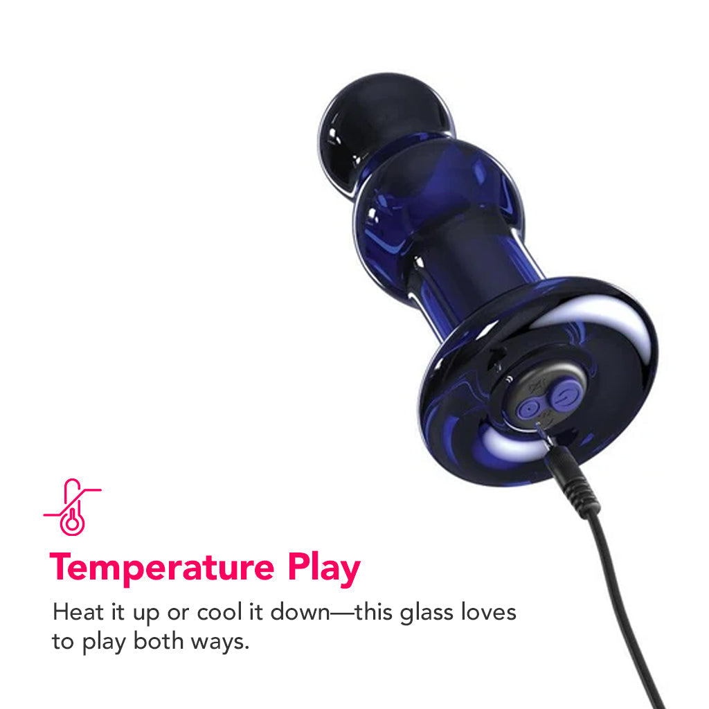Icicles No.83 Vibrating Glass Plug in Purple Anal Sex Toys > Anal Vibrators