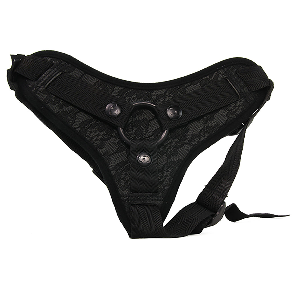 Sincerely Black Lace Strap-On Harness Dildo Sex Toys > Strap-On and Harnesses