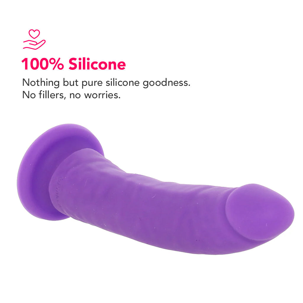 PinkCherry Premium 6.5 Inch Purple Silicone Realistic Dildo Dildo Sex Toys > Realistic Dildos