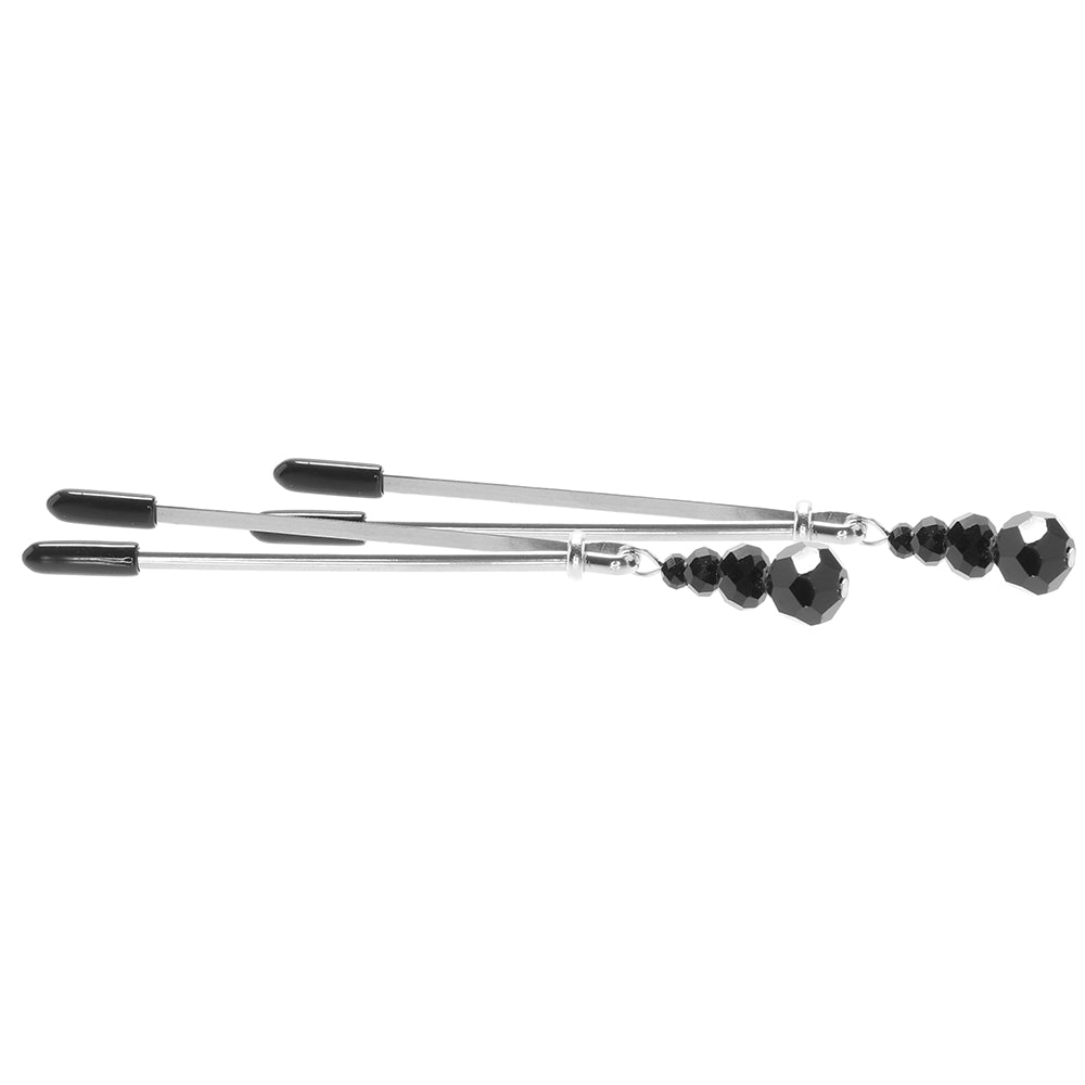 Adjustable Beaded Tweezer Nipple Clips Bondage and Fetish > Nipple Stimulators & Clamps