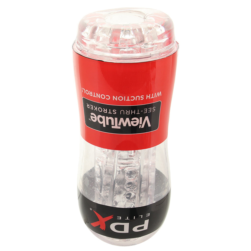PDX Elite ViewTube See-Thru Stroker Male Masturbators > Self-Contained Strokers