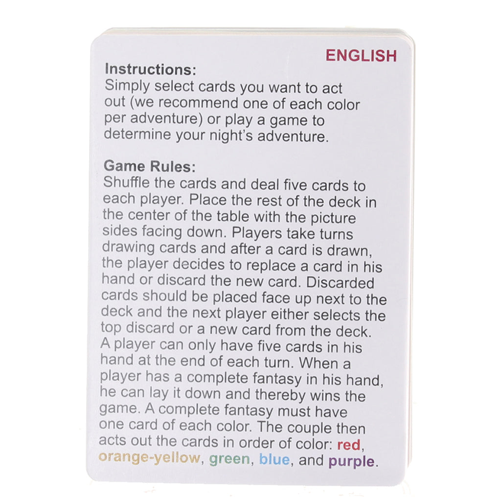 Tantric Sex Cards Sensual Love > Games