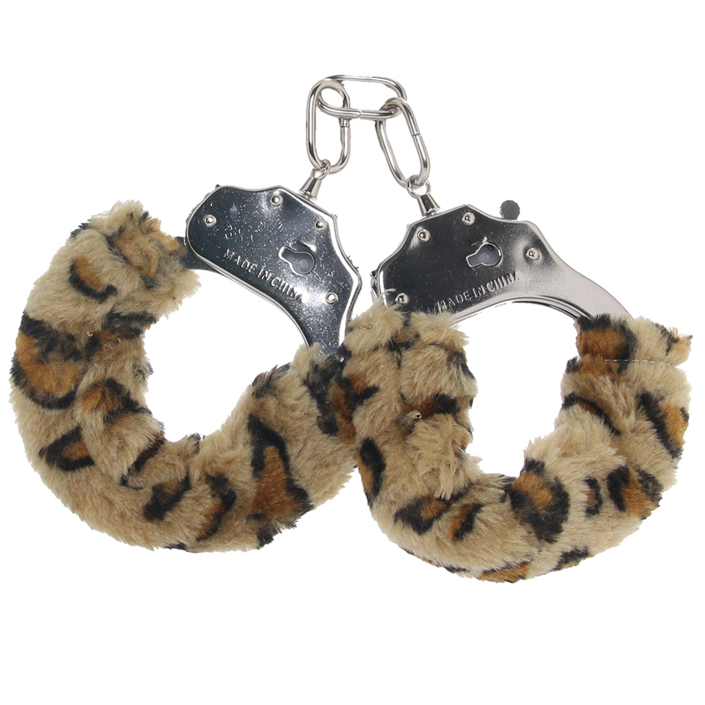 Temptasia Beginner Fuzzy Cuffs in Leopard Bondage and Fetish > Wrist and Ankle Cuffs