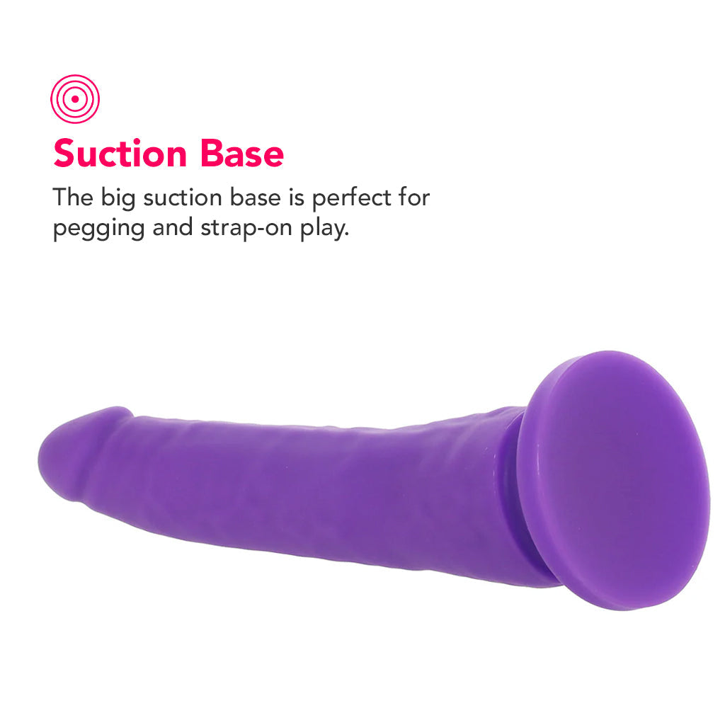 PinkCherry Premium 7.5 Inch Purple Silicone Realistic Dildo Dildo Sex Toys > Realistic Dildos