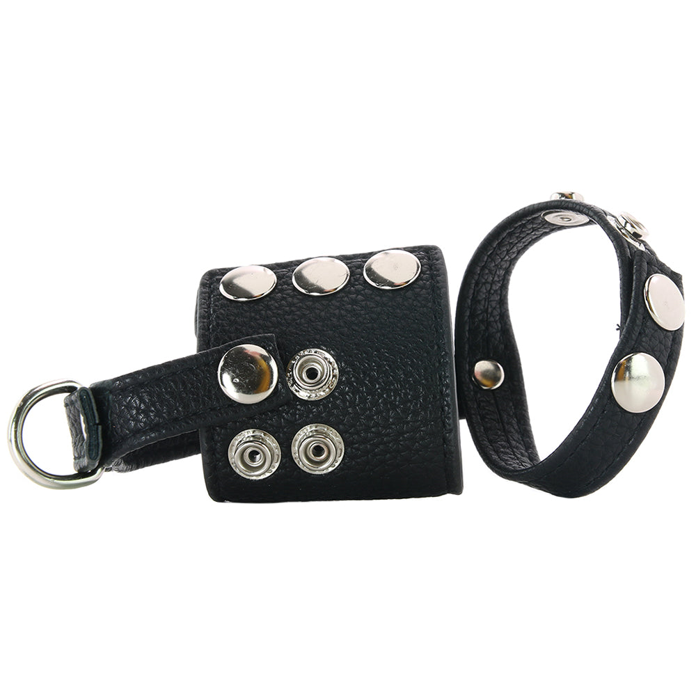 Blue Line Cock Ring with 2 Inch Ball Stretcher & Weight Rin Bondage and Fetish > Cock and Ball Devices