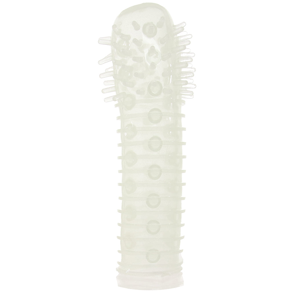 Textured Reversable Pleasure Sleeve in Glow-In-The-Dark Male Enhancement > Extenders and Sleeves