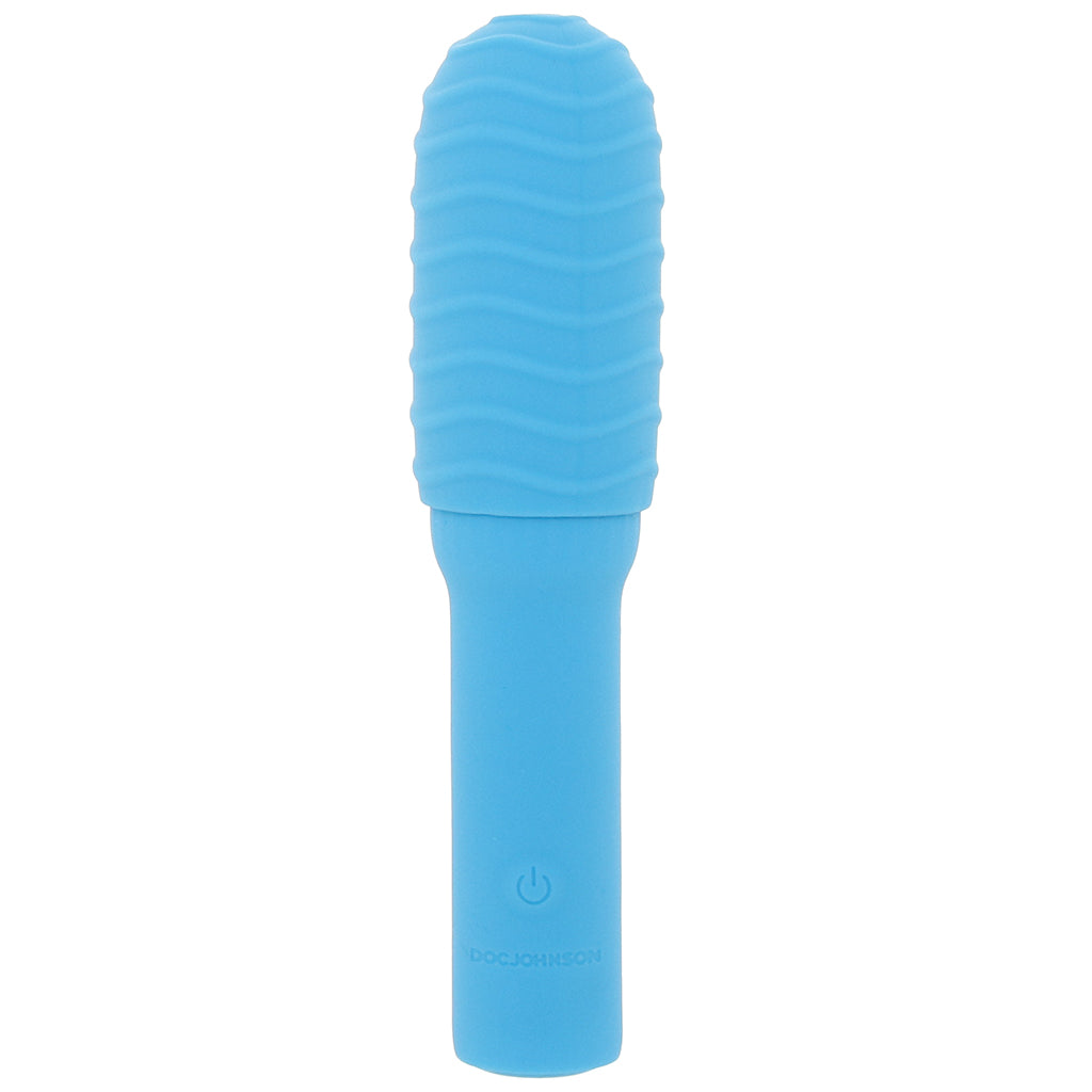 Pocket Rocket Elite Vibe with Texture Sleeve in Sky Blue Vibrators > Bullet and Egg Vibrators