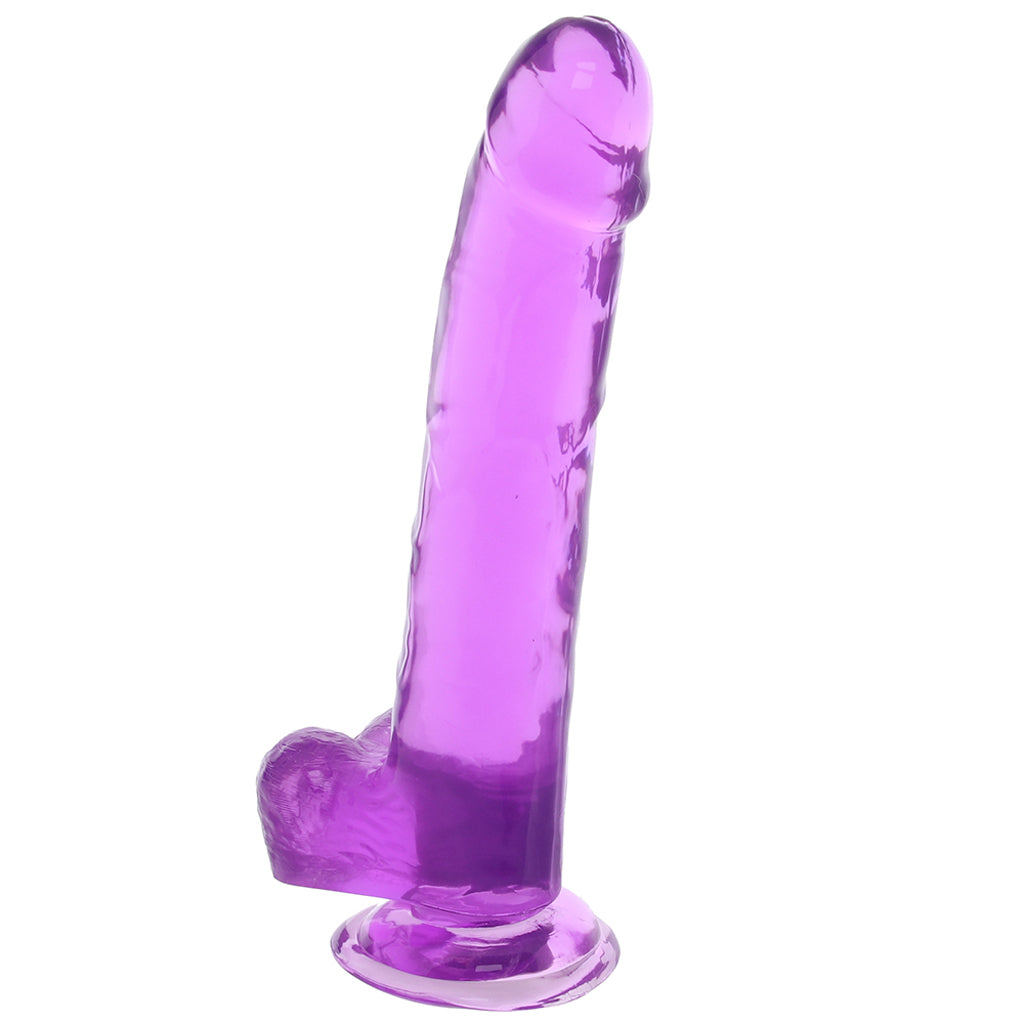 Size Queen 8 Inch Jelly Dildo in Purple Dildo Sex Toys > Realistic Dildos