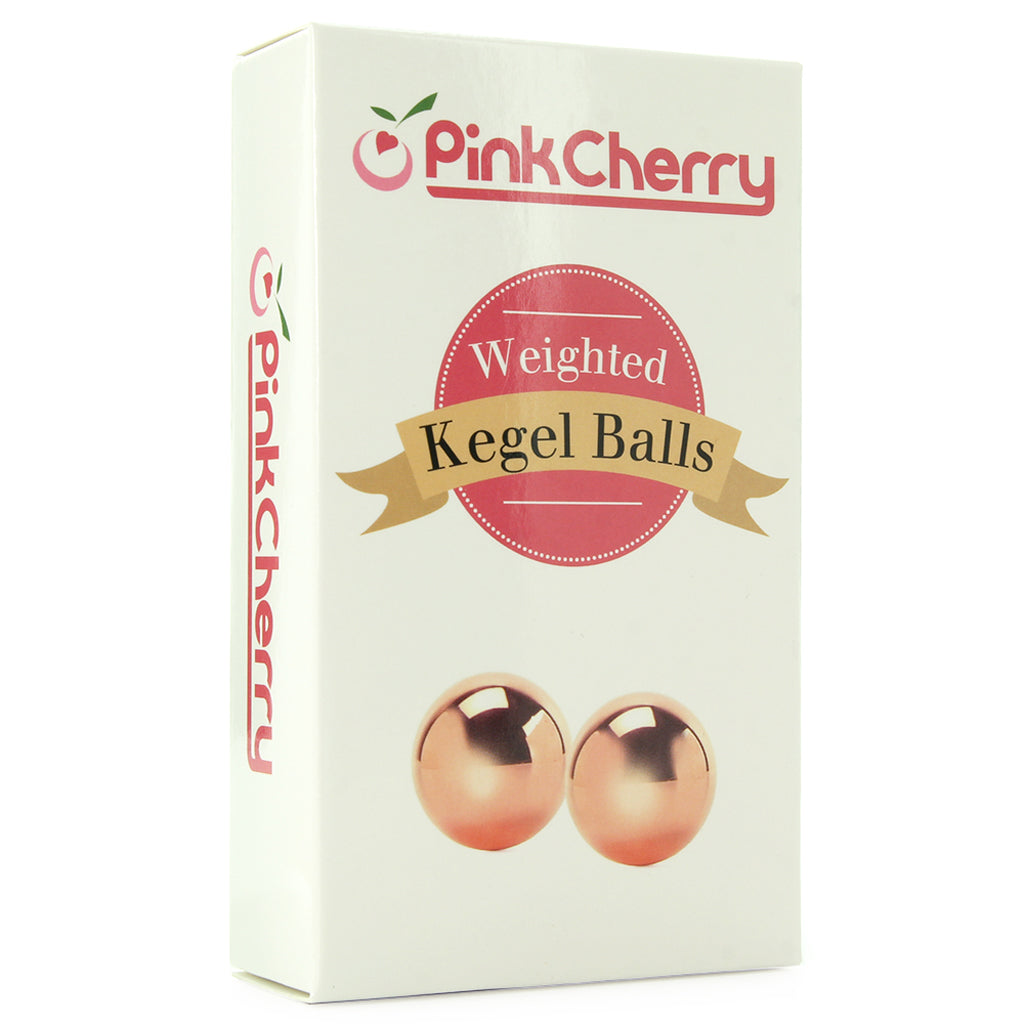 PinkCherry Weighted Kegel Balls in Rose Gold Kegel, Ben Wa and Pelvic Health Tools