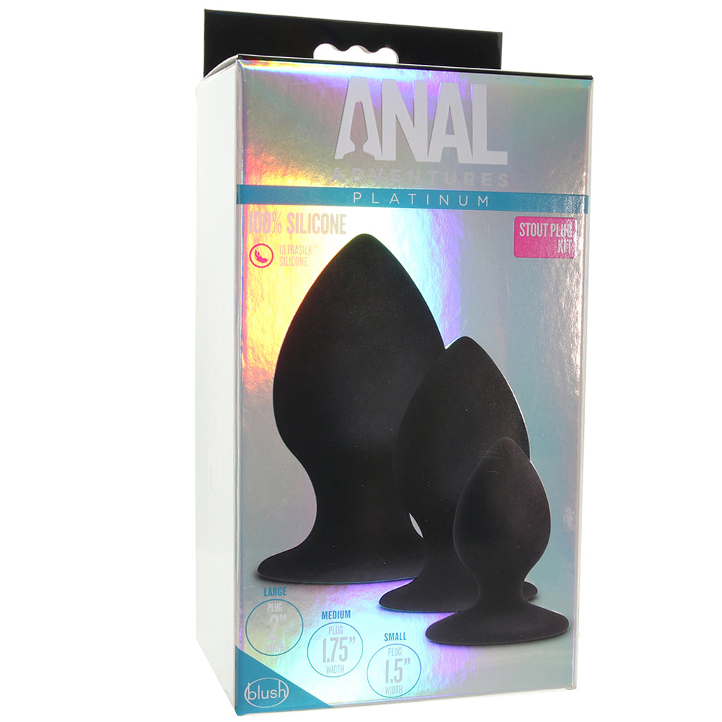 Anal Adventures Platinum Stout Plug Kit Anal Sex Toys > Butt Plugs
