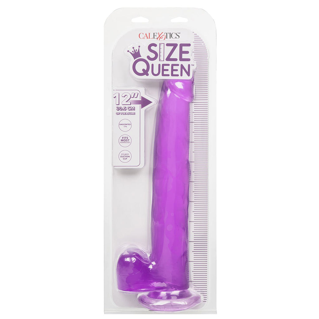 Size Queen 12 Inch Jelly Dildo in Purple Dildo Sex Toys > Realistic Dildos