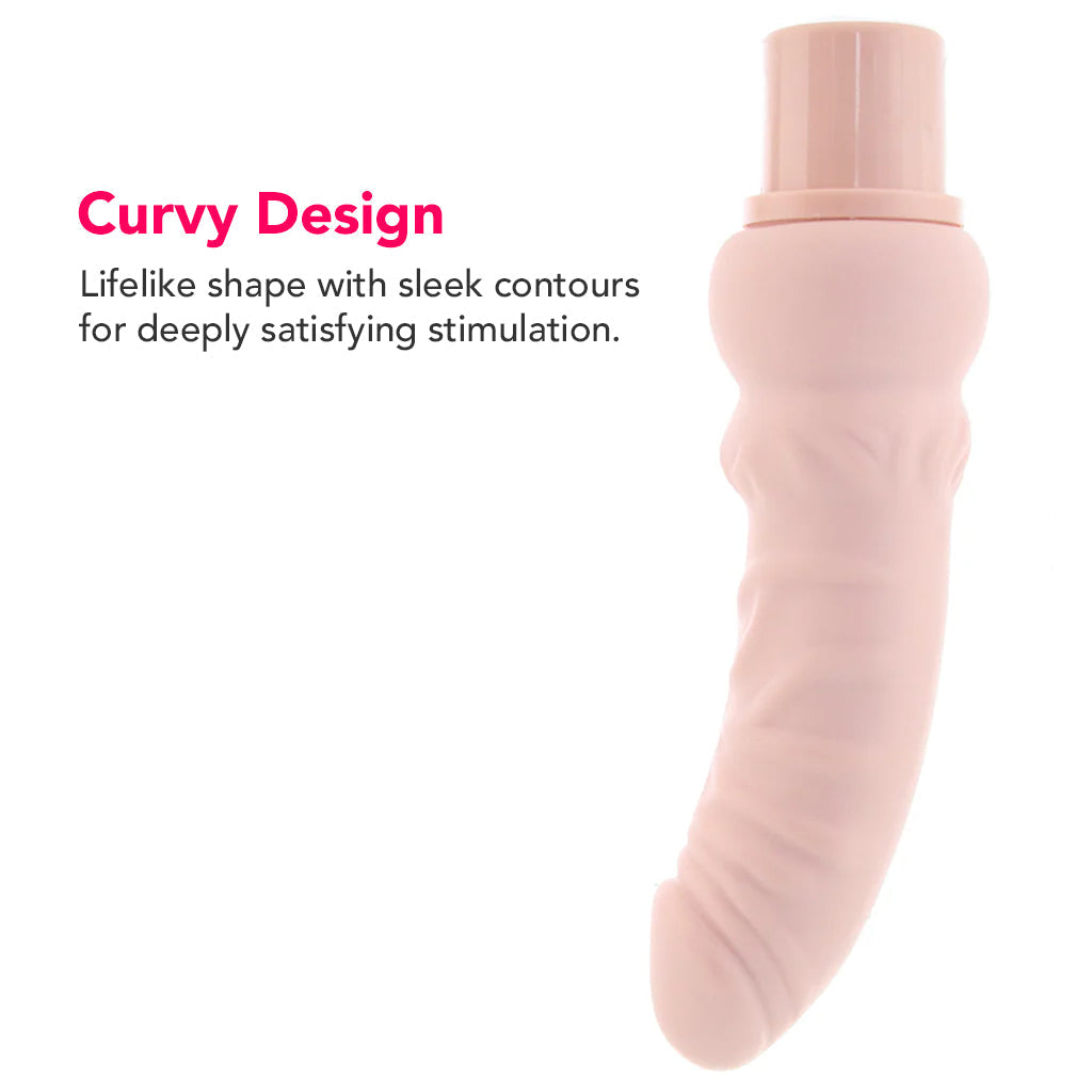 Power Stud Rechargeable Curvy Vibe in Light Vibrators > Realistic Vibrator Dildos