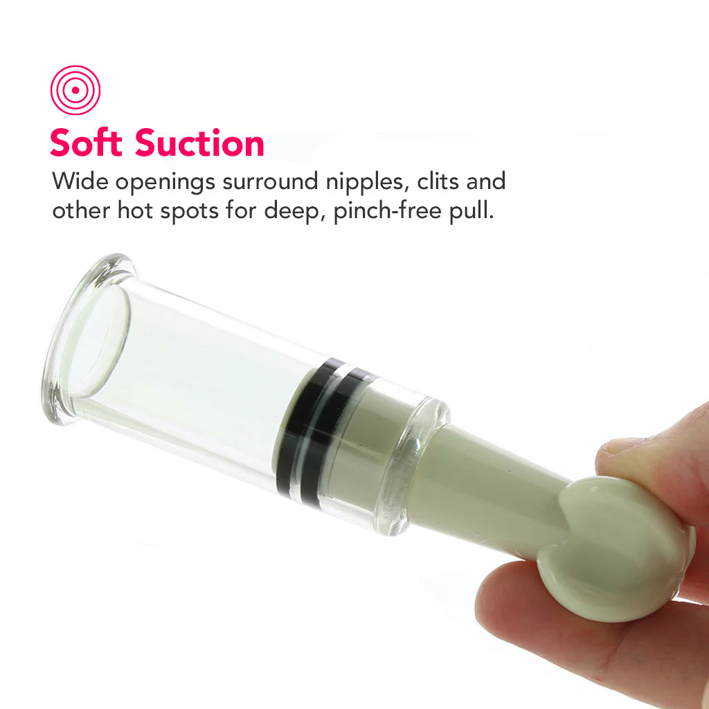 Pumped Small Nipple Suction Set in Clear Bondage and Fetish > Nipple Stimulators & Clamps