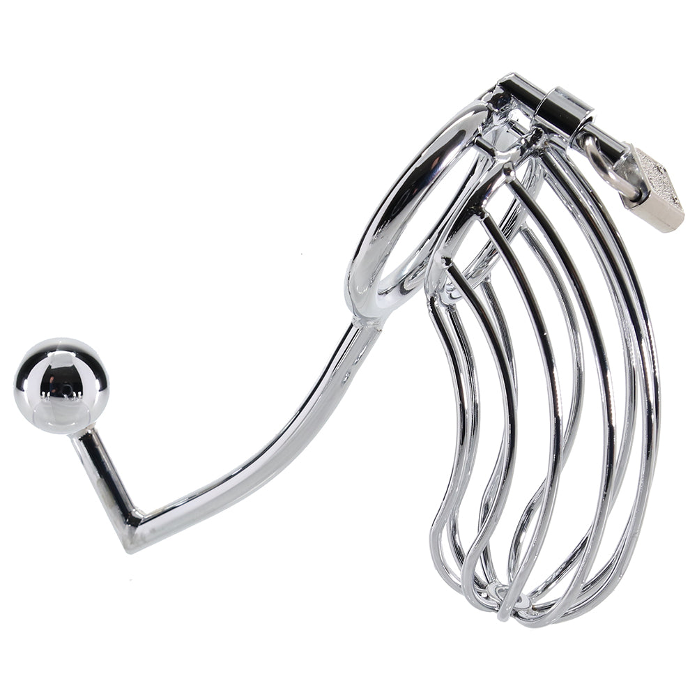Blue Line Cock Cage with Anal Stimulator Bondage and Fetish > Cock and Ball Devices