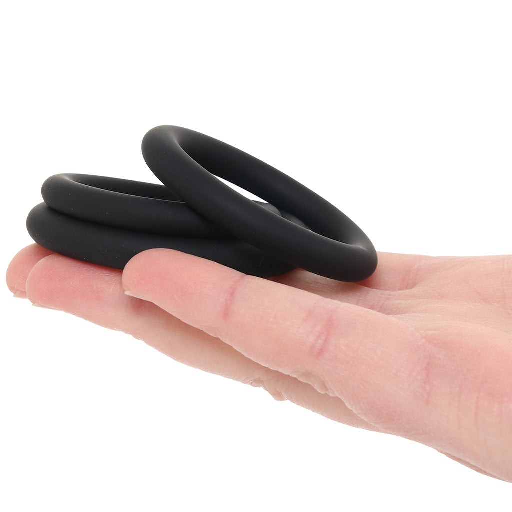 LEVELZ 3 Piece Classic Cock Ring Set in L-XXL Cock Rings
