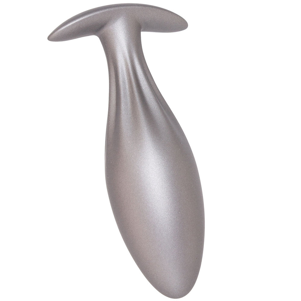 Ouch! Smooth Silicone Oval Butt Plug in Gun Metal Anal Sex Toys > Butt Plugs