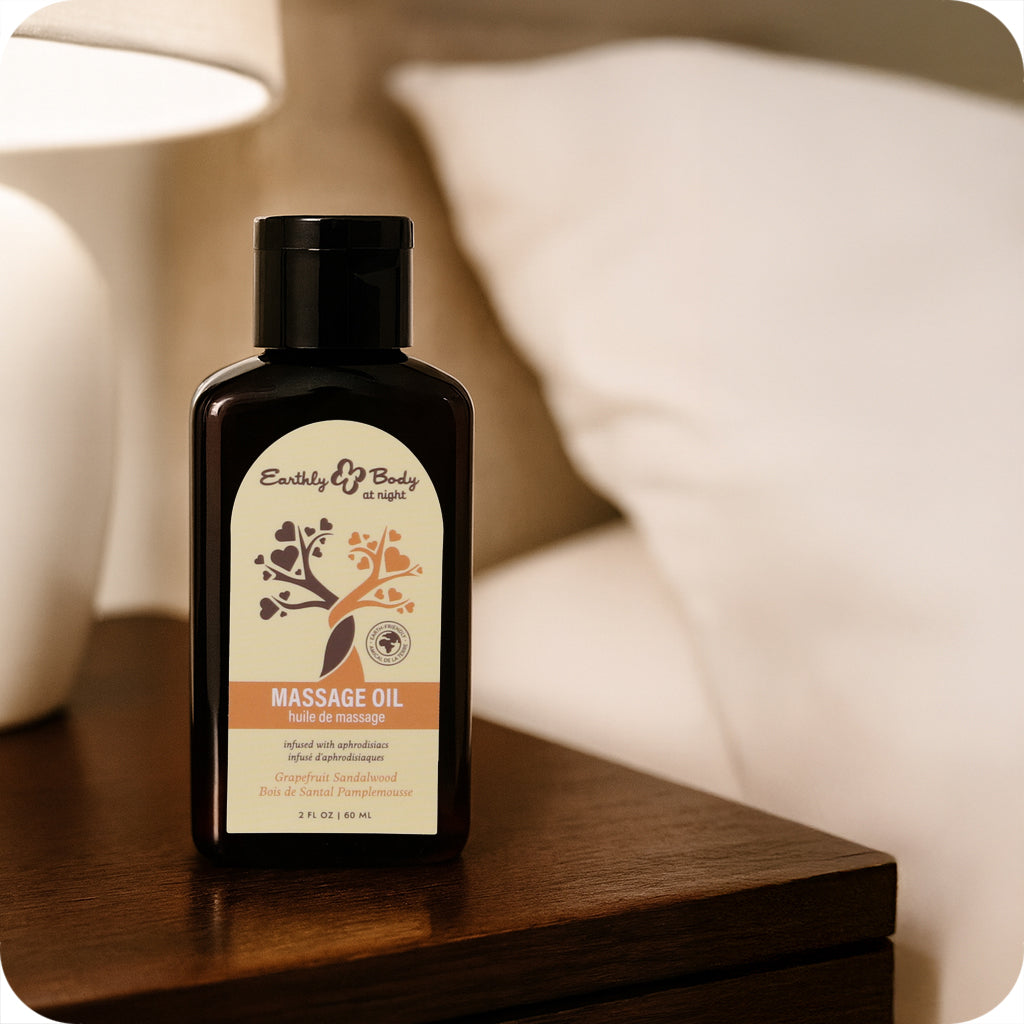 At Night Massage Oil 2oz/60ml in Grapefruit Sandalwood Lubes and Lotions > Erotic Massage Oils