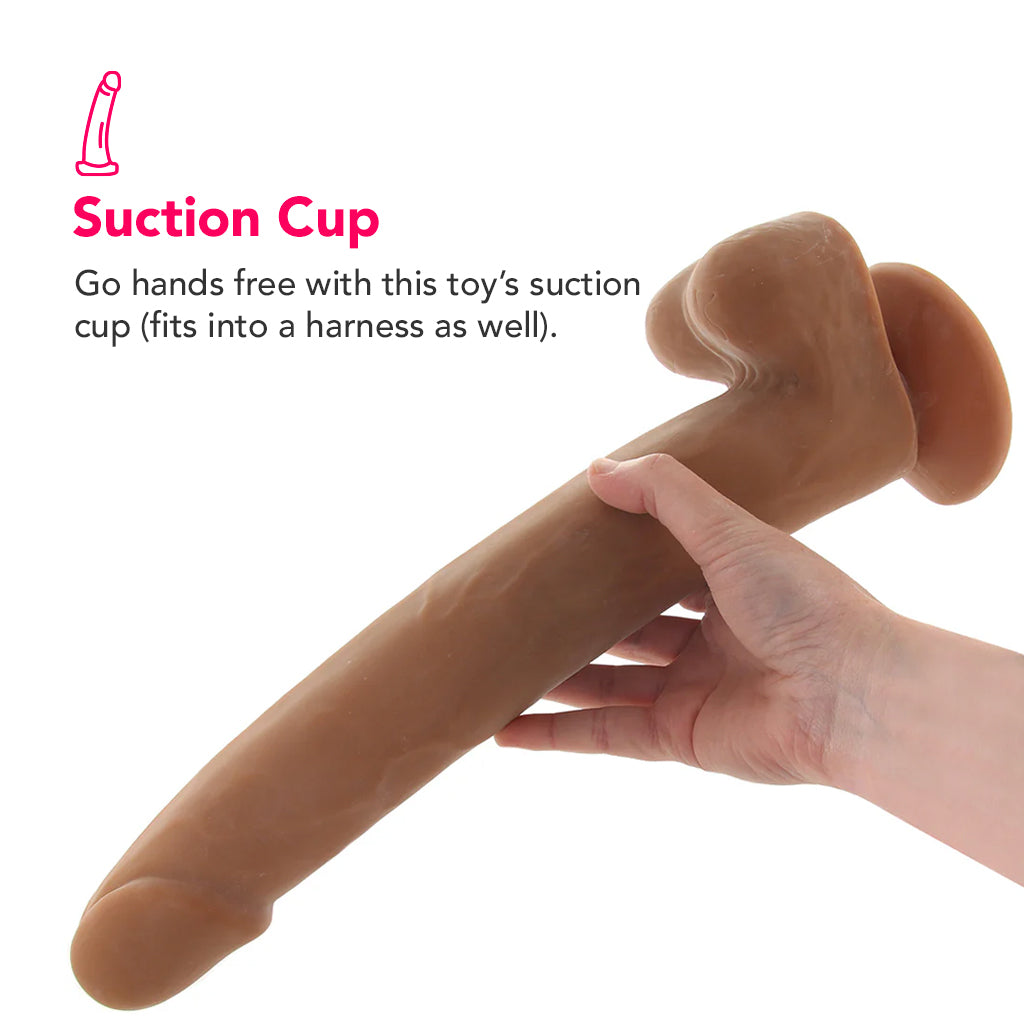 Size Queen 12 Inch Dildo in Brown Dildo Sex Toys > Realistic Dildos