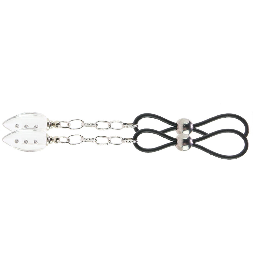 nipple play Crystal Teardrop Non-Piercing Nipple Jewelry Bondage and Fetish > Nipple Stimulators & Clamps