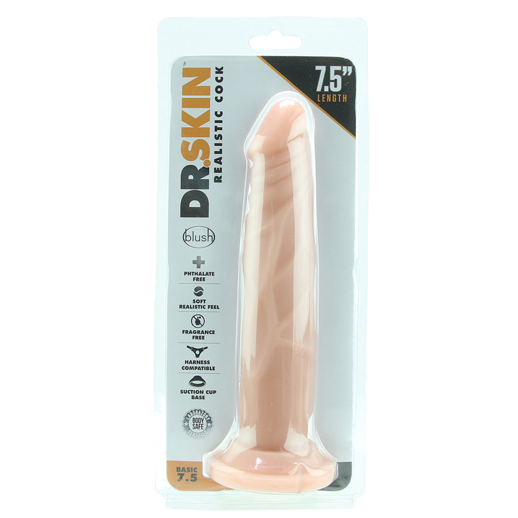 Dr. Skin Basic 7.5 Inch Realistic Cock in Beige Dildo Sex Toys > Realistic Dildos